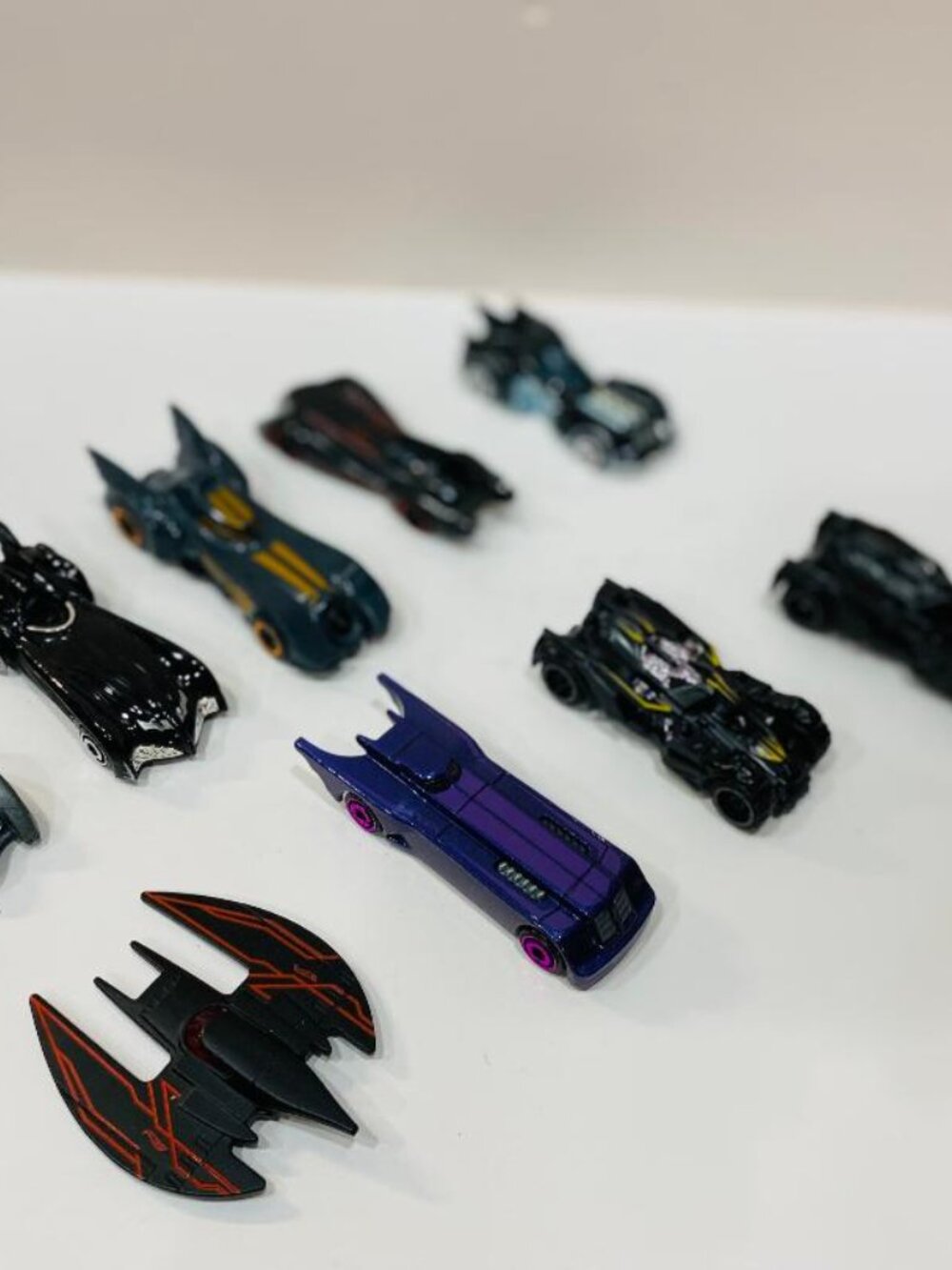 Bat Mobiles + Bat Plane Hot Wheels Collection, Lot of 9
